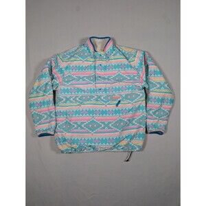 Chubbies Matterhorn Men's 1/4 Zip Button Reversible Aztec Sherpa Jacket Size XL